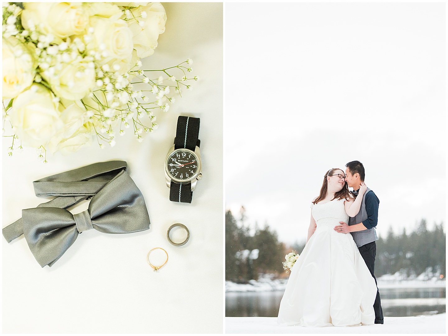 Winter River Mountain Lodge Wedding TIffany Joy W Photography