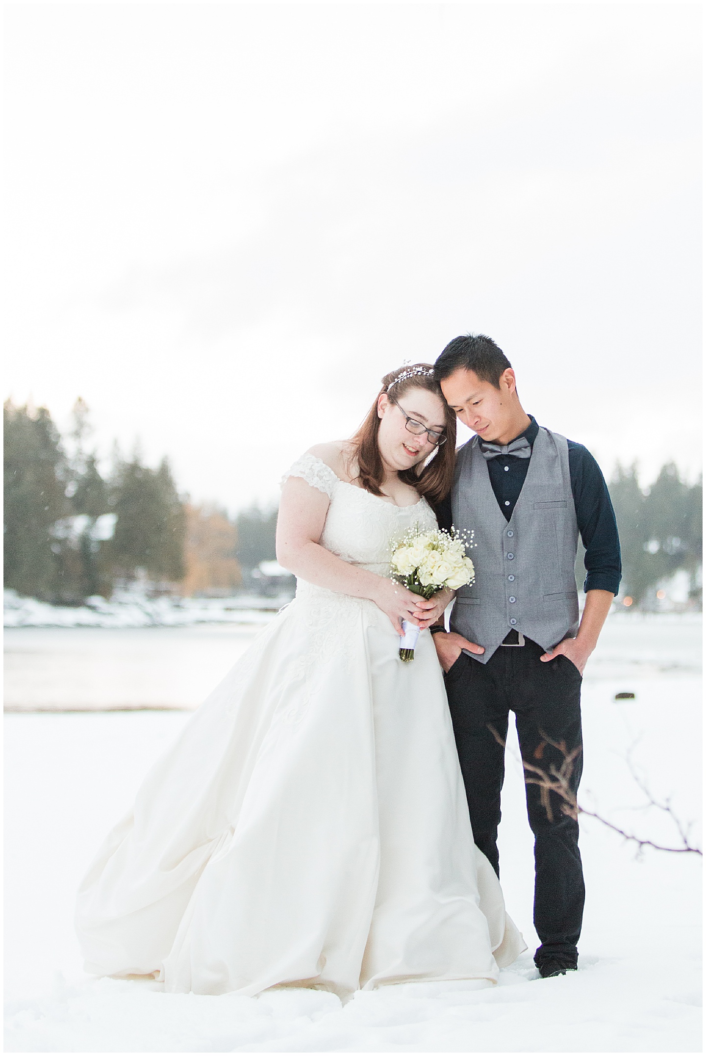 Winter River Mountain Lodge Wedding TIffany Joy W Photography