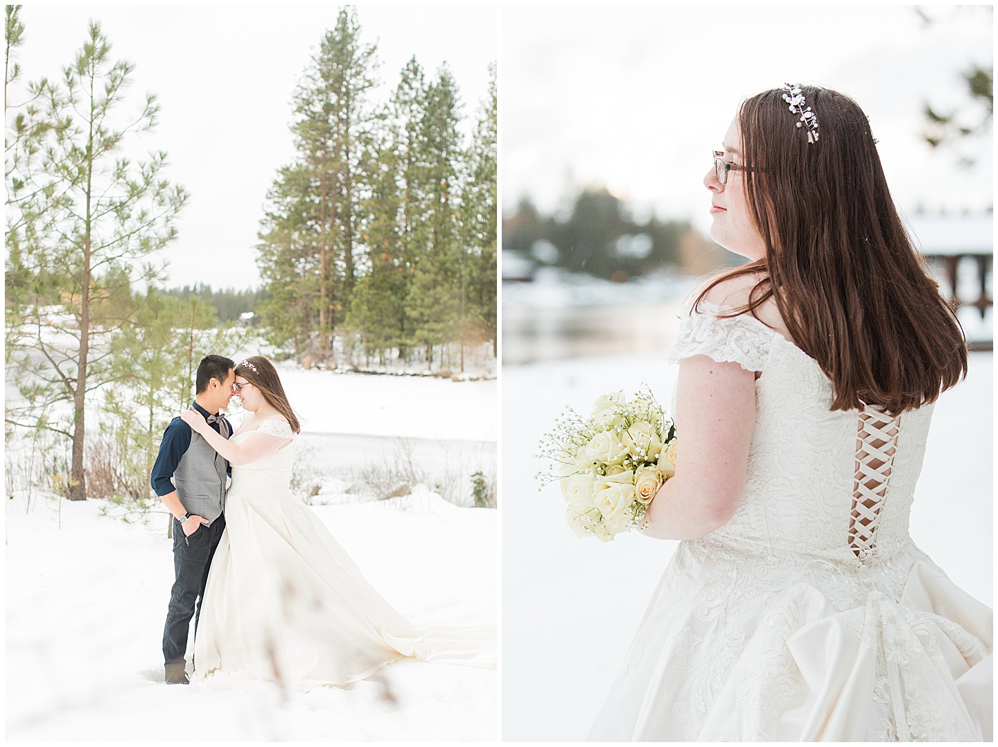 Winter River Mountain Lodge Wedding TIffany Joy W Photography