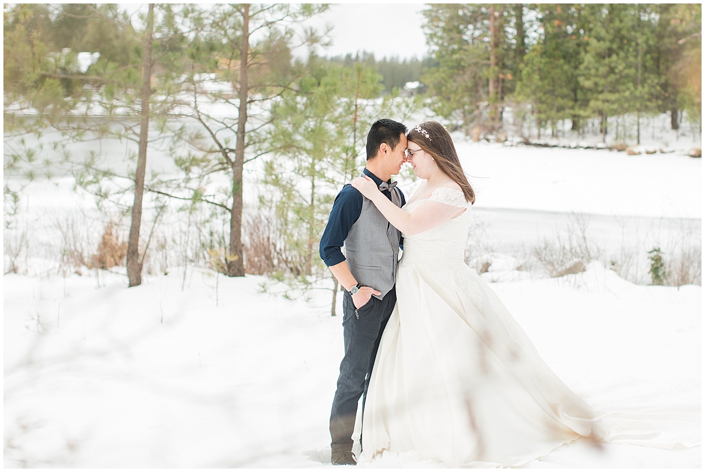 Winter River Mountain Lodge Wedding TIffany Joy W Photography