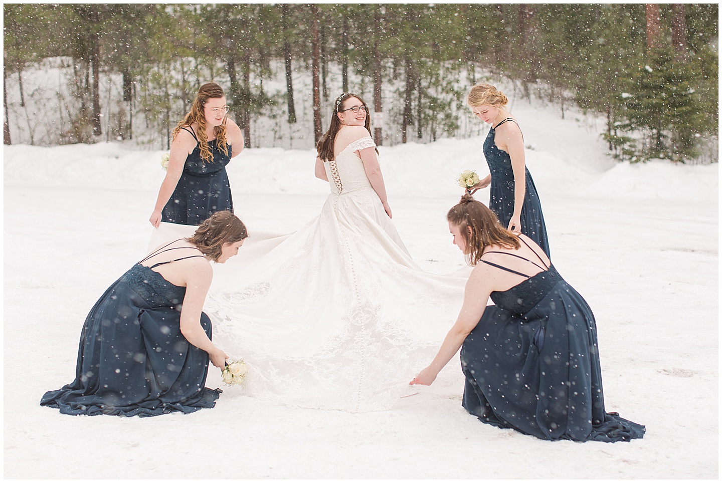 Winter River Mountain Lodge Wedding TIffany Joy W Photography