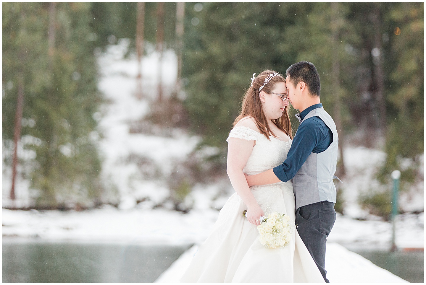 Winter River Mountain Lodge Wedding TIffany Joy W Photography