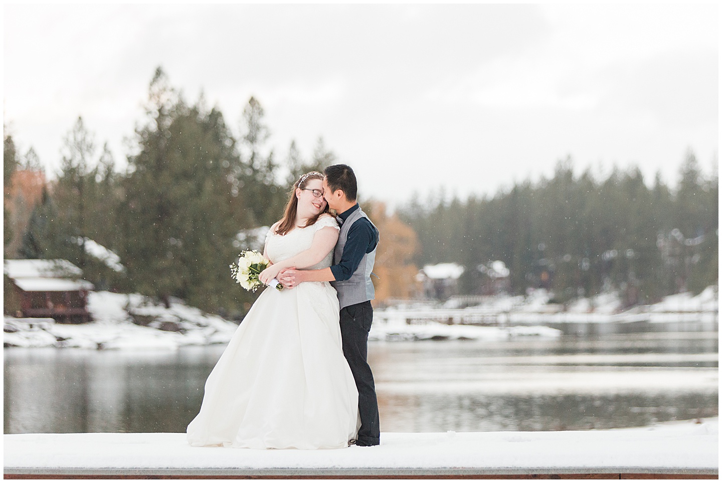 Winter River Mountain Lodge Wedding TIffany Joy W Photography