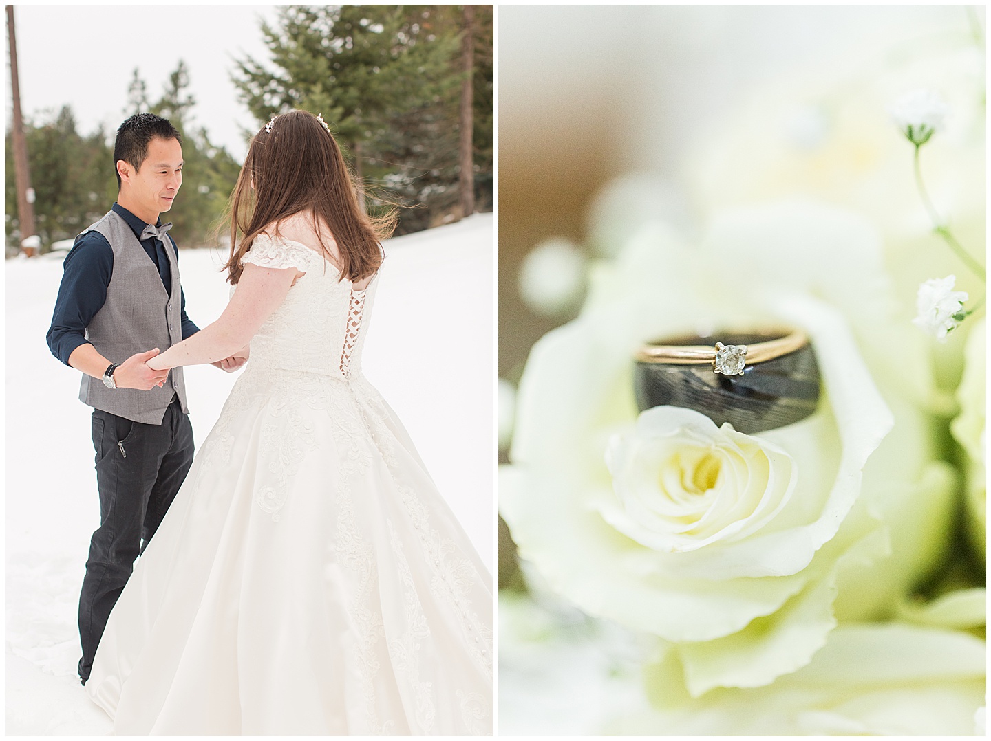 Winter River Mountain Lodge Wedding TIffany Joy W Photography