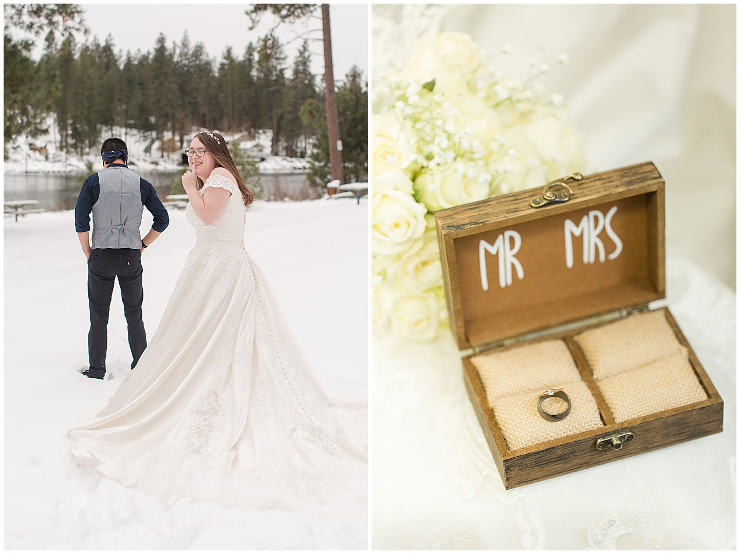 Winter River Mountain Lodge Wedding TIffany Joy W Photography