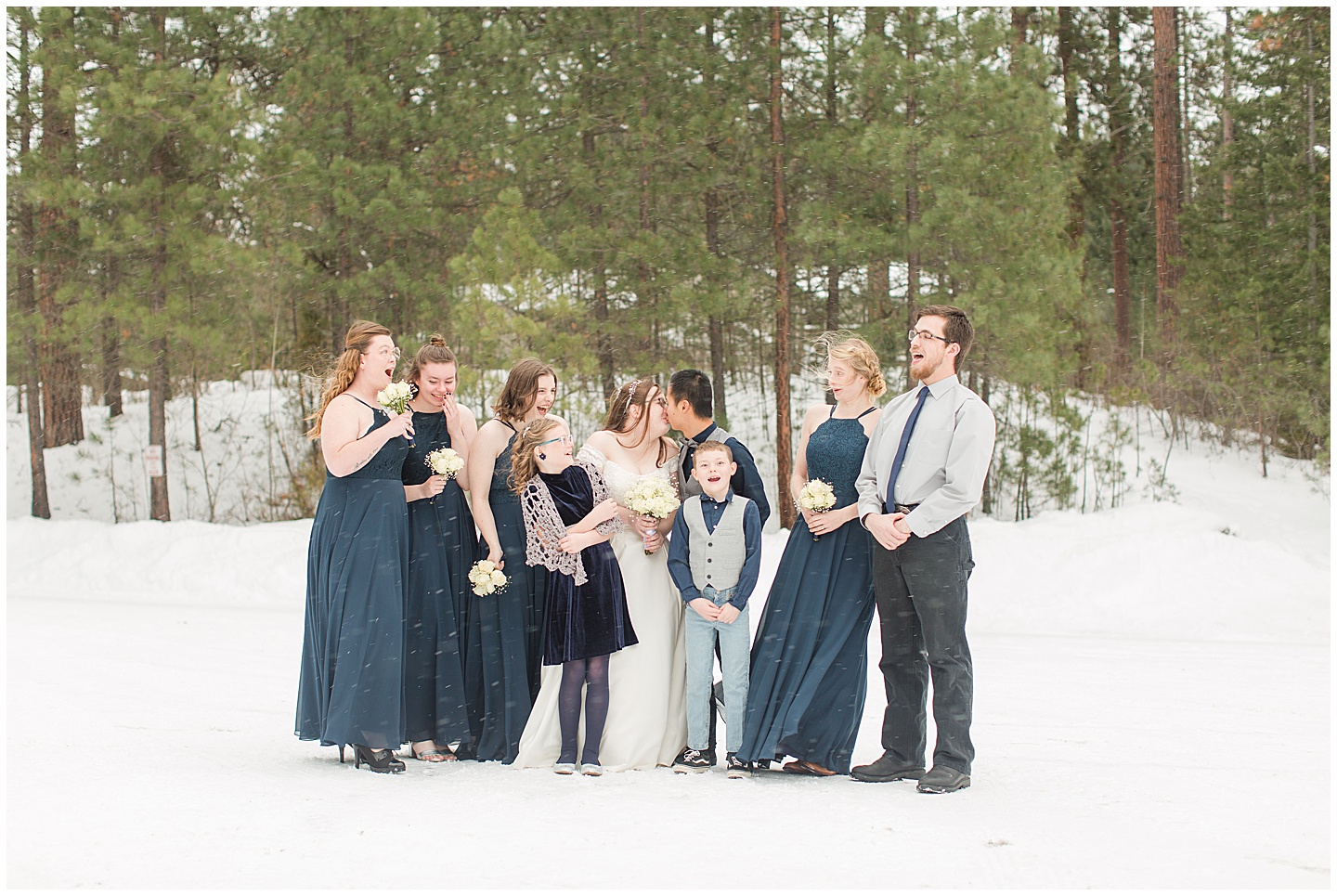 Winter River Mountain Lodge Wedding TIffany Joy W Photography