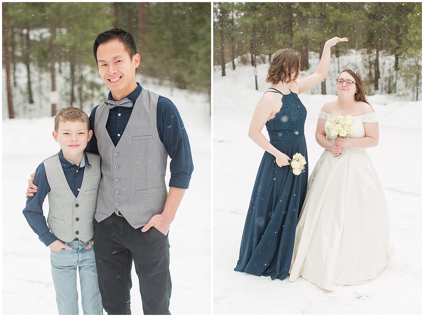 Winter River Mountain Lodge Wedding TIffany Joy W Photography