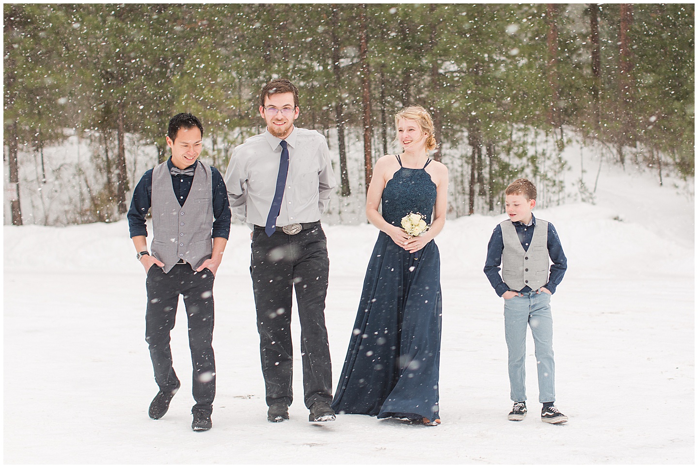 Winter River Mountain Lodge Wedding TIffany Joy W Photography