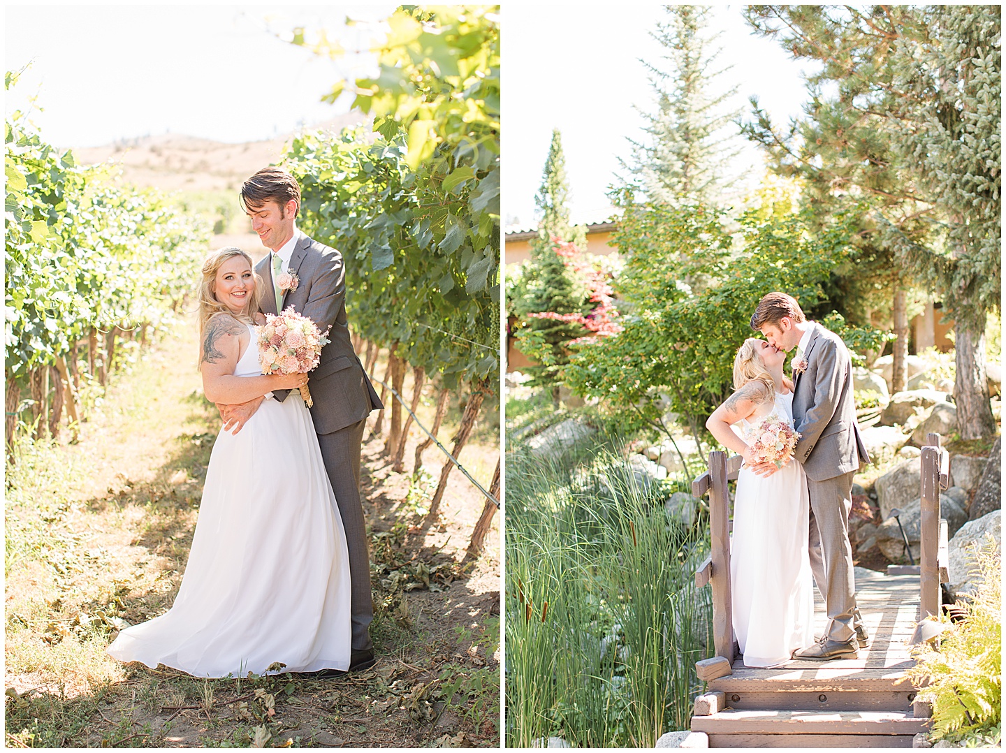 Lake Chelan Summer Wedding with Pink and Sage