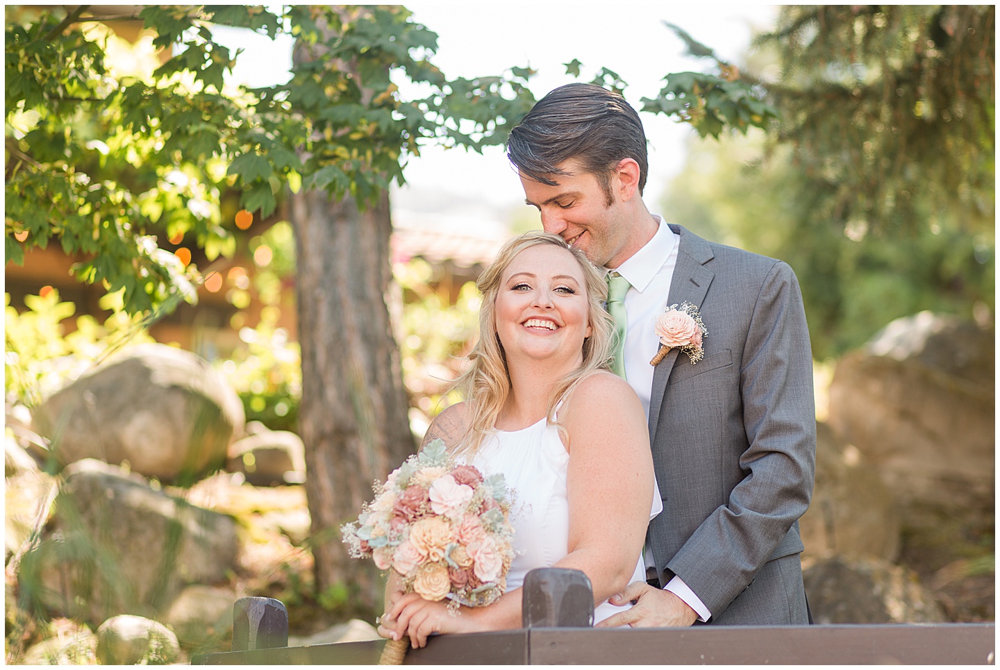 Lake Chelan Summer Wedding with Pink and Sage