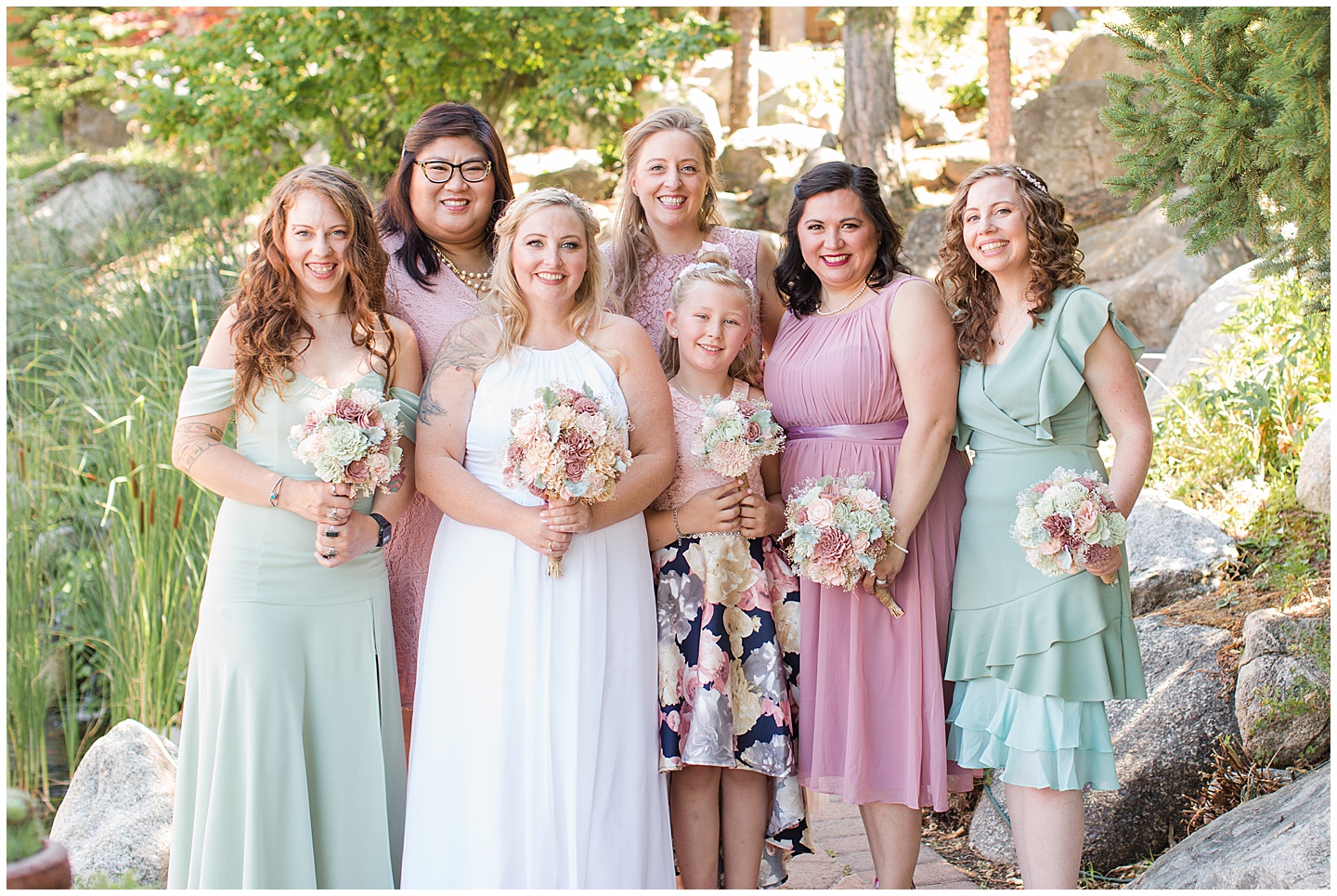 Lake Chelan Summer Wedding with Pink and Sage