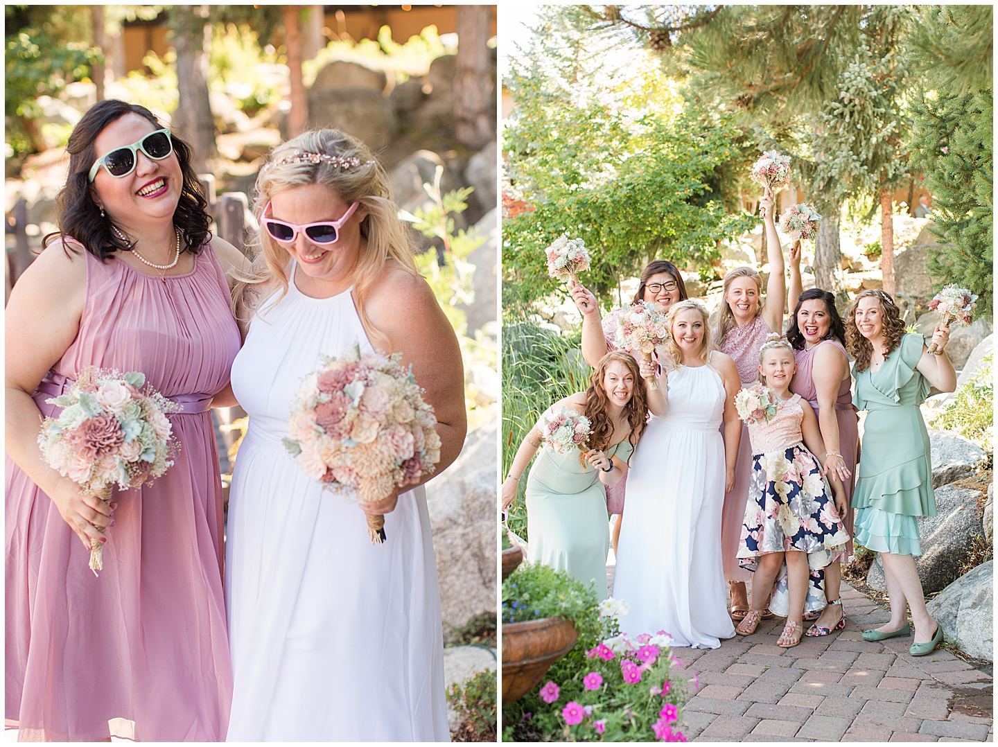 Lake Chelan Summer Wedding with Pink and Sage