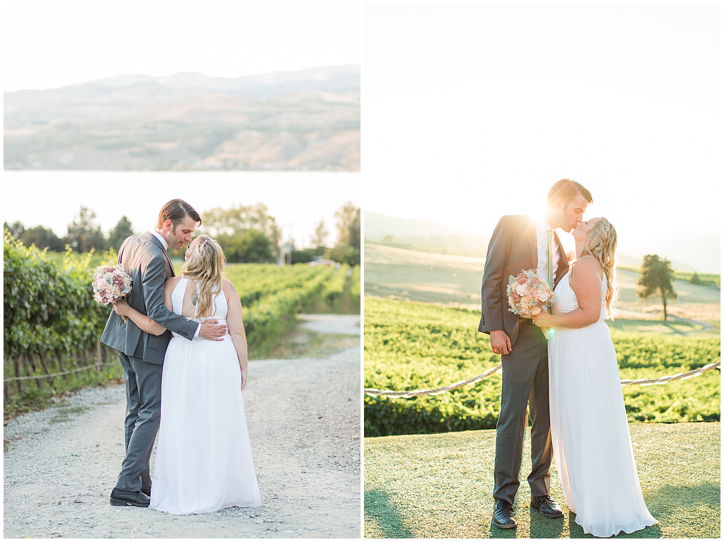 Lake Chelan Summer Wedding with Pink and Sage