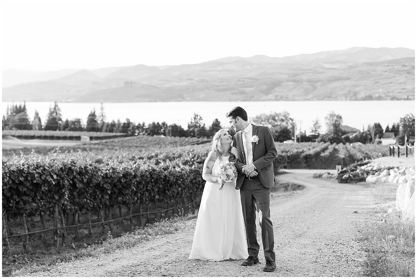 Lake Chelan Summer Wedding with Pink and Sage