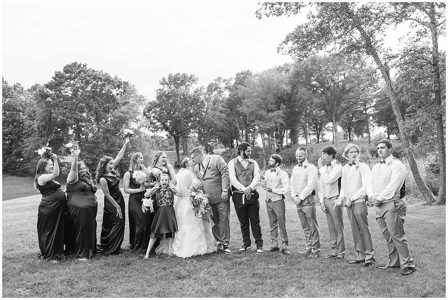 East Texas Navy and Silver Wilderness Spring Wedding Silver Star Ranch