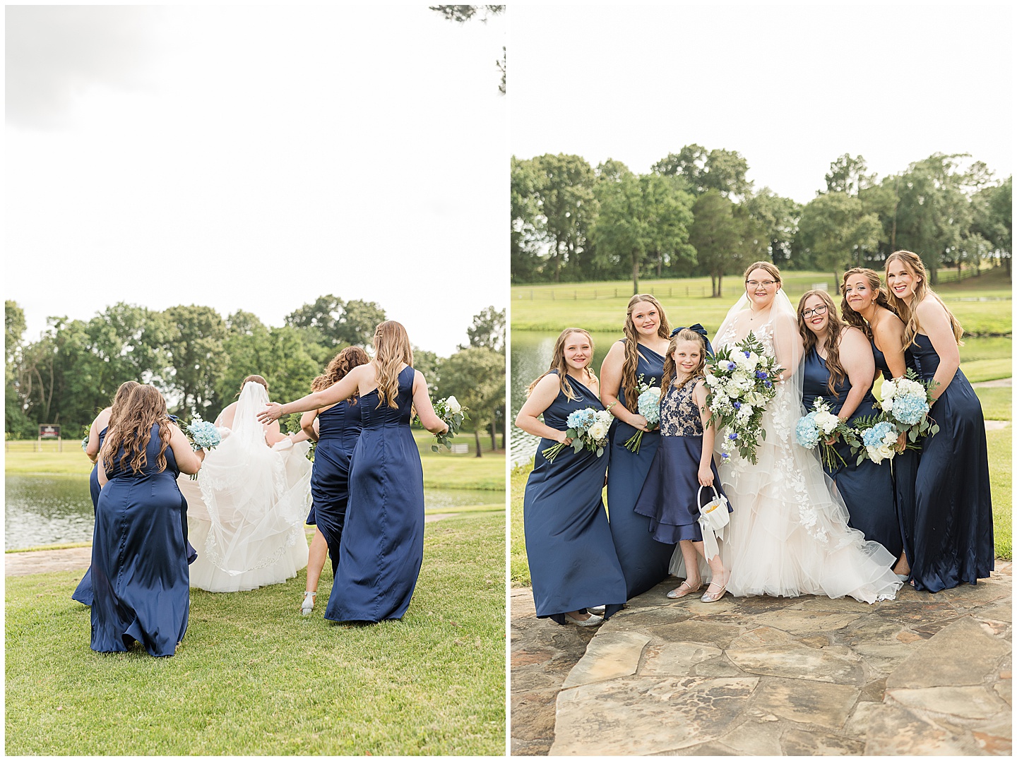 East Texas Navy and Silver Wilderness Spring Wedding Silver Star Ranch