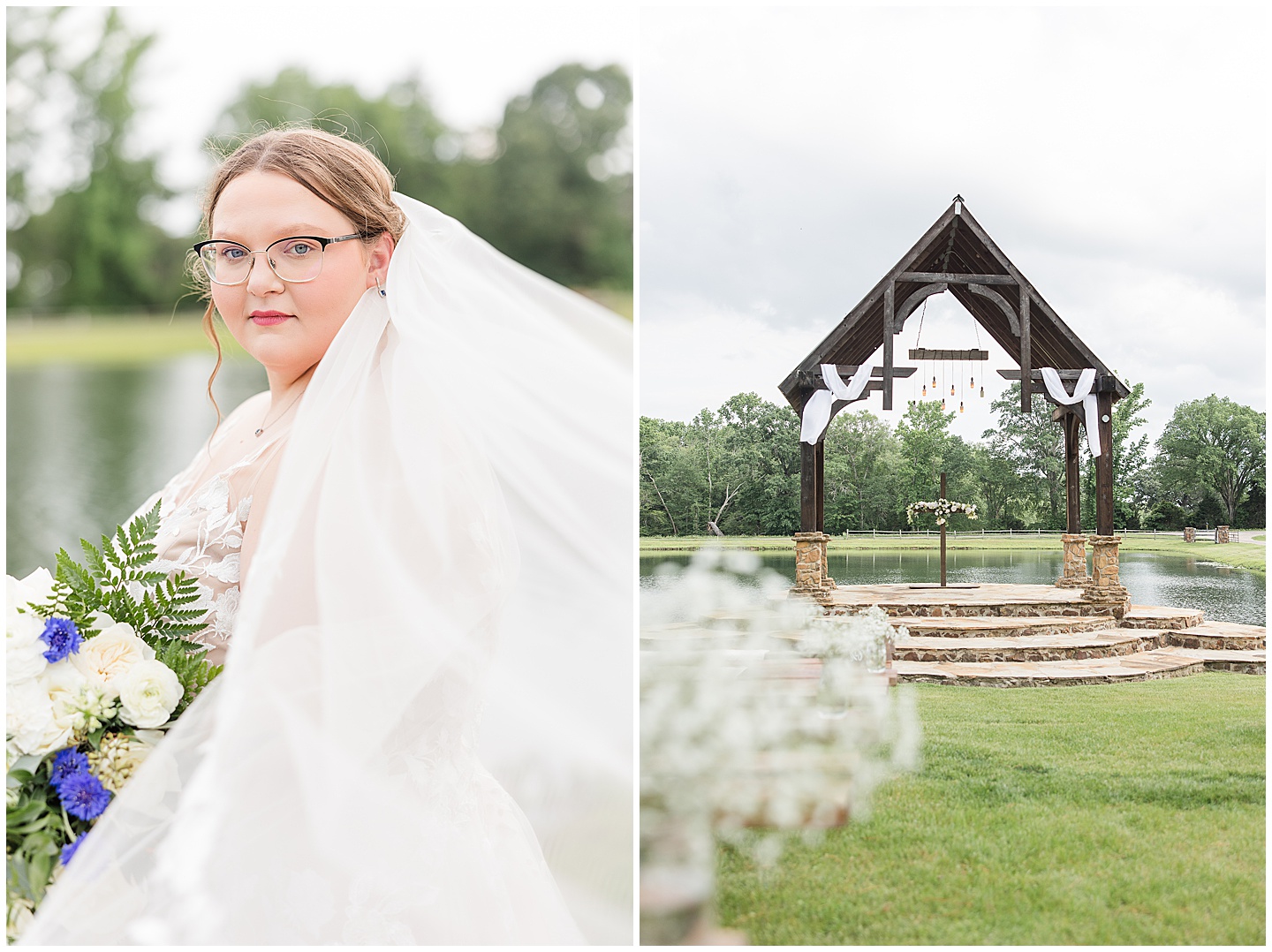 East Texas Navy and Silver Wilderness Spring Wedding Silver Star Ranch