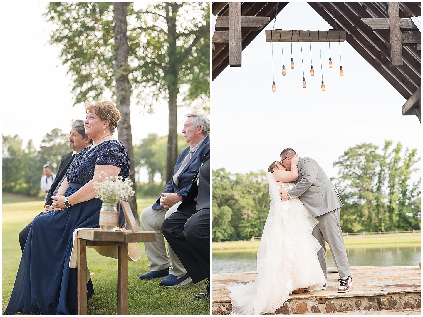 East Texas Navy and Silver Wilderness Spring Wedding Silver Star Ranch