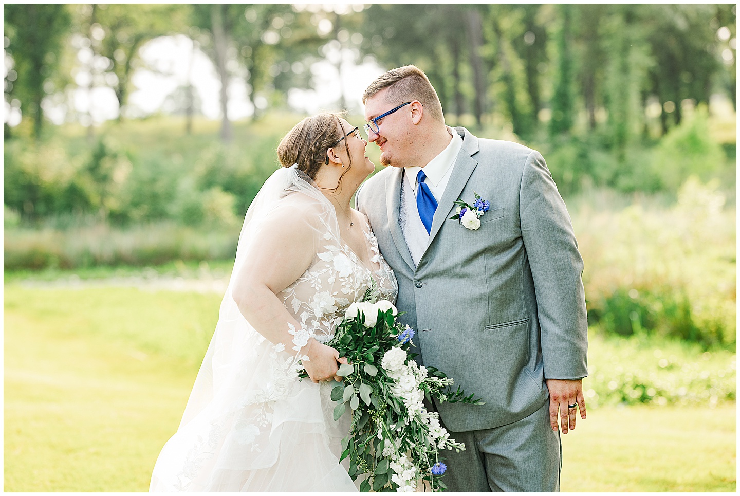 East Texas Navy and Silver Wilderness Spring Wedding Silver Star Ranch