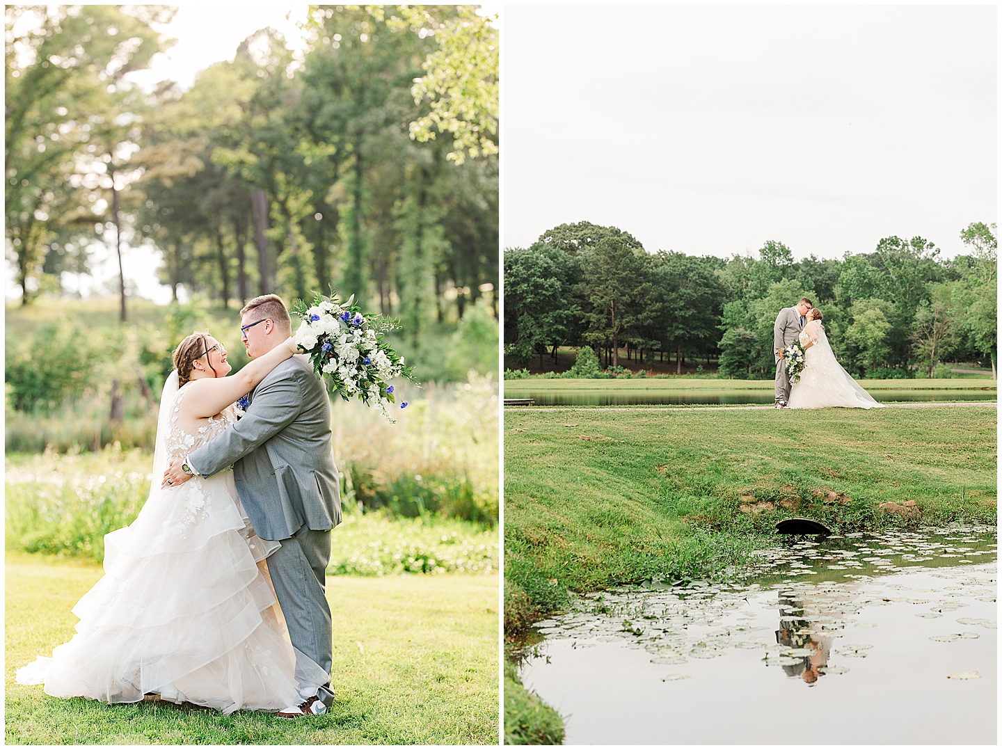 East Texas Navy and Silver Wilderness Spring Wedding Silver Star Ranch
