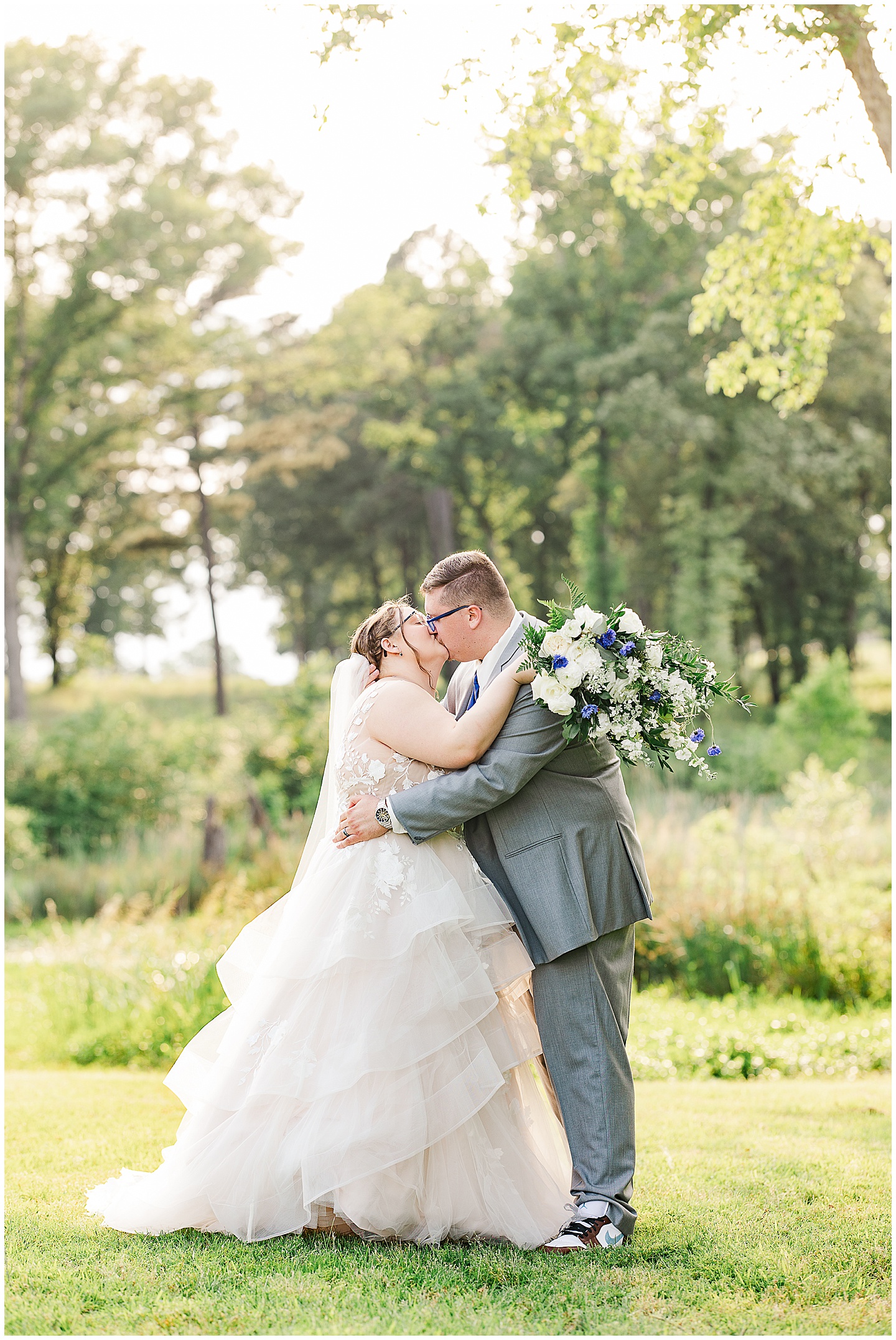East Texas Navy and Silver Wilderness Spring Wedding Silver Star Ranch