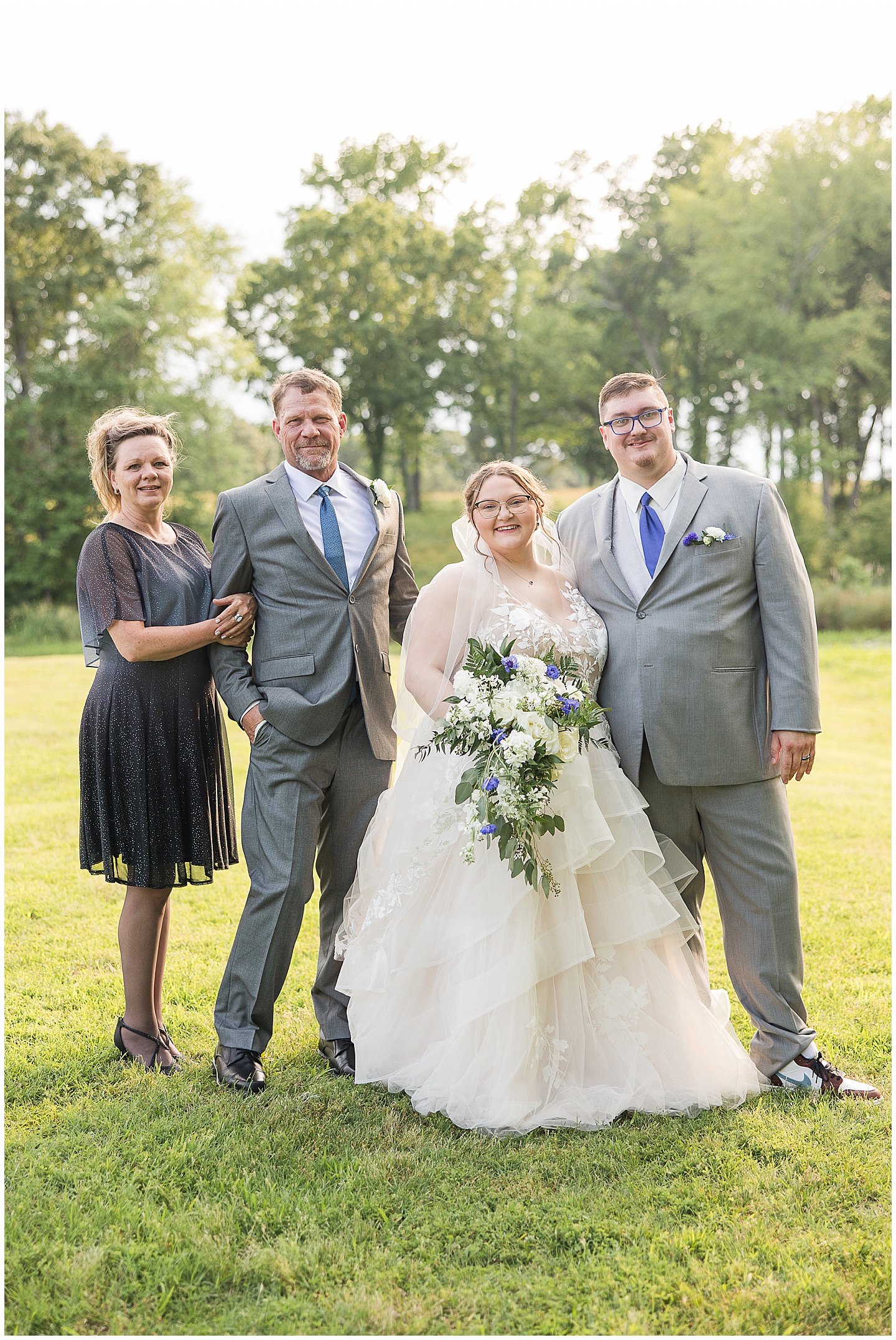 East Texas Navy and Silver Wilderness Spring Wedding Silver Star Ranch