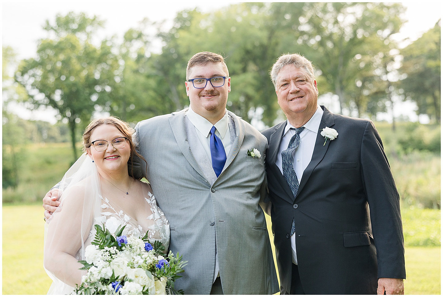 East Texas Navy and Silver Wilderness Spring Wedding Silver Star Ranch