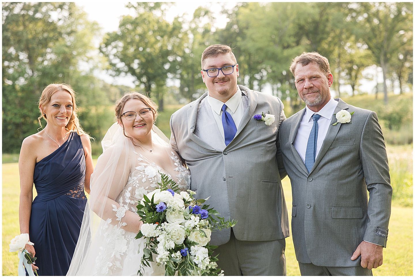 East Texas Navy and Silver Wilderness Spring Wedding Silver Star Ranch