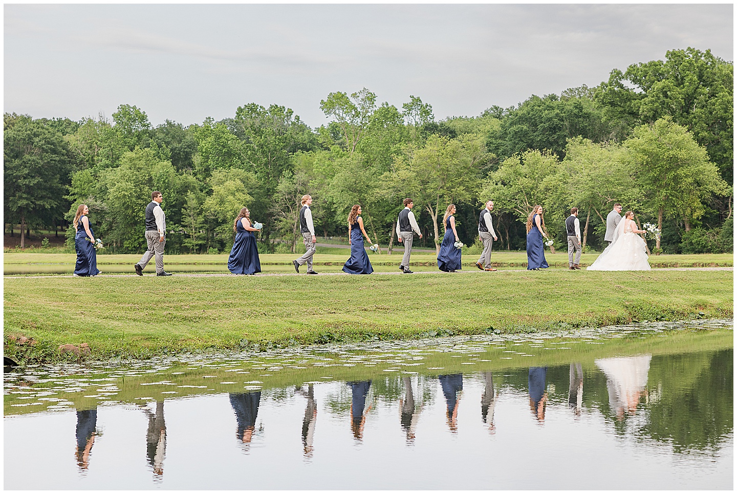 East Texas Navy and Silver Wilderness Spring Wedding Silver Star Ranch
