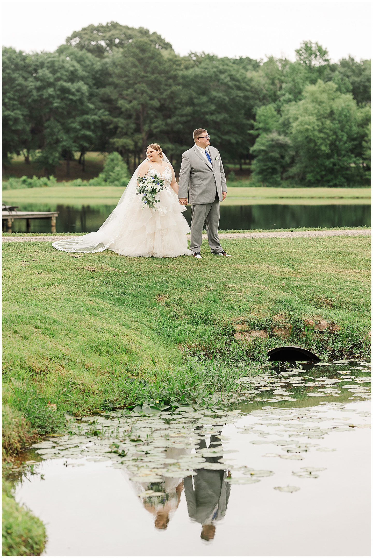 East Texas Navy and Silver Wilderness Spring Wedding Silver Star Ranch