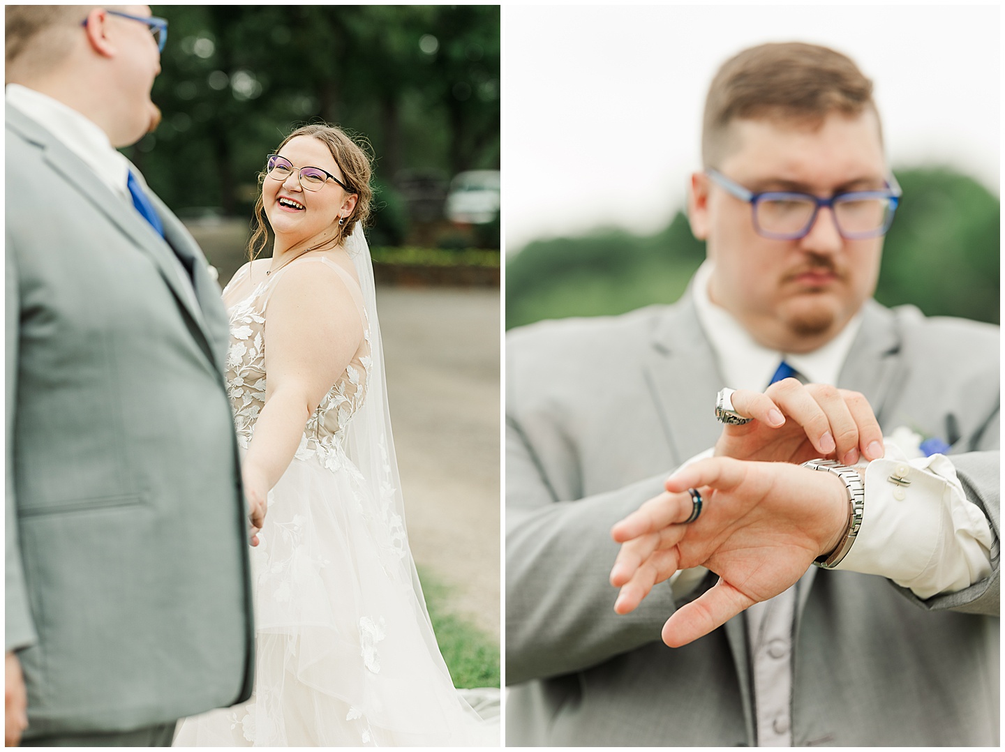 East Texas Navy and Silver Wilderness Spring Wedding Silver Star Ranch