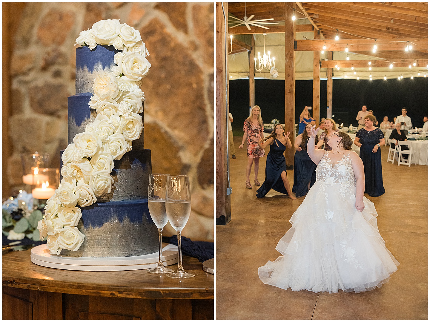 East Texas Navy and Silver Wilderness Spring Wedding Silver Star Ranch